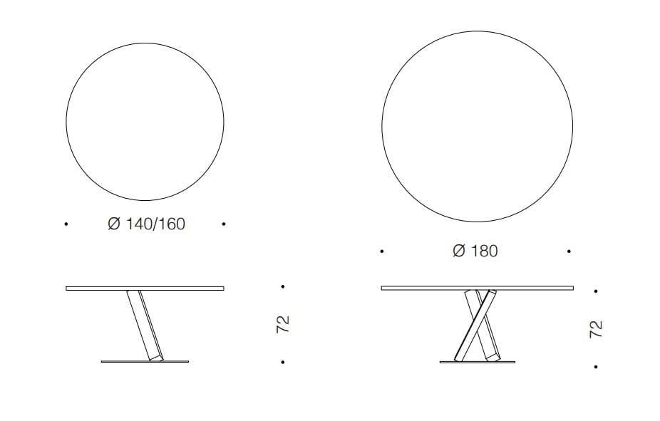 Круглый стальной обеденный стол Desalto ARCH-00127492 - Вид №1