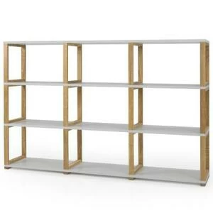 Стеллаж Tenzo Art, 118x178x36 см, дуб, серый