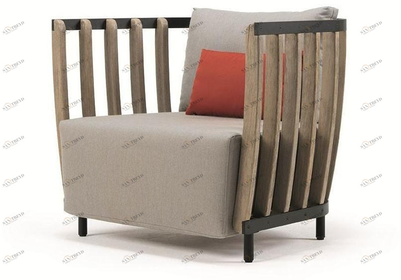 Ethimo Садовое кресло из тика с подлокотниками Swing Swpo05