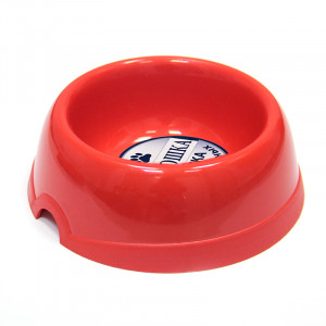 ПР0037538 Миска для животных пластиковая красная 1200мл ХОРОШКА