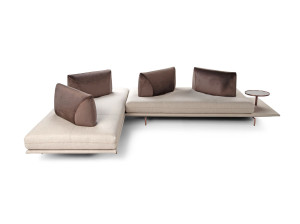 Угловой диван из ткани