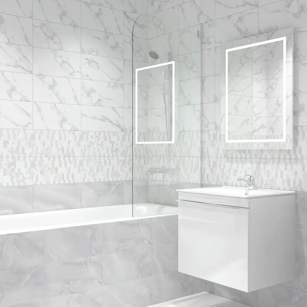 Настенная плитка KREAFORTA Mersey Calacatta 20x40 см 1.62 м² матовая цвет серый 89413659 STLM-2211970 - Вид №5