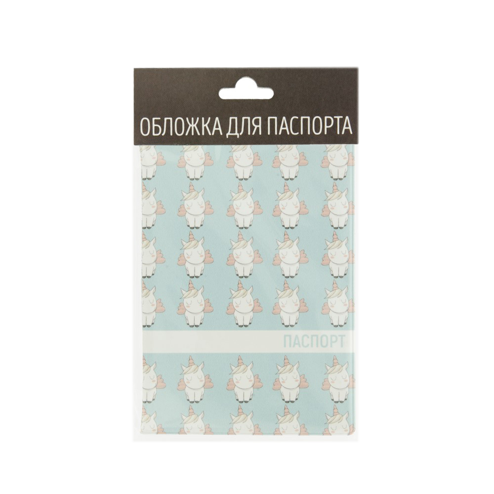 15158 Обложка для паспорта mix Unicorn Blue Santreyd 