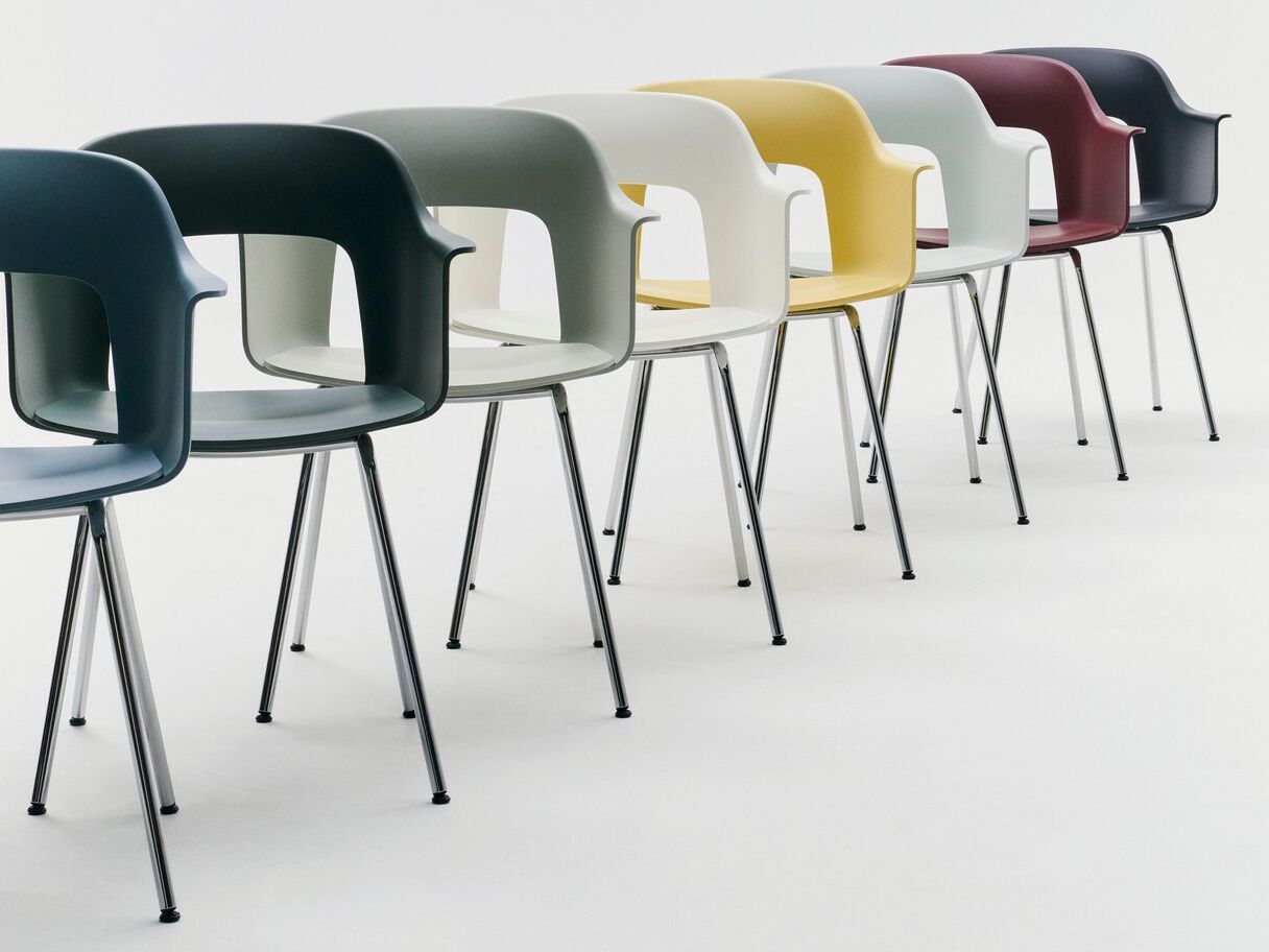 Стул из полипропилена с мягким сиденьем с подлокотниками Hay макет ARCH-00119434 - Вид №16