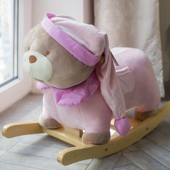 Качалка детская "Мишка" розовая COMFORTBABY  351335 Розовый Santreyd  - Вид №1