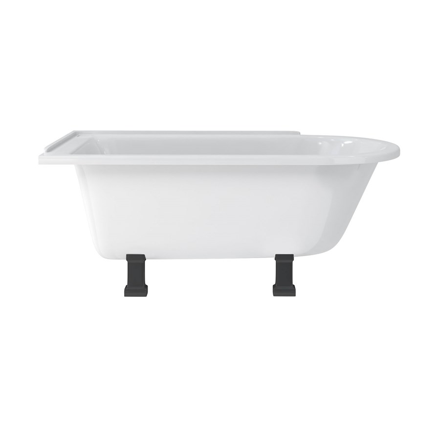 Burlington Душевая ванна Hampton 150 см со стандартными ножками для левой руки Левая рука с традиционными ножками в черном цвете E11 BLA E20  - Вид №8