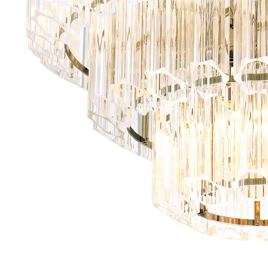 Люстра стеклянная 67х66 см прозрачная Vittoria KG0769P-10 DELIGHT COLLECTION ДИЗАЙНЕРСКИЕ 00-3883066 Прозрачный;серебро  - Вид №1