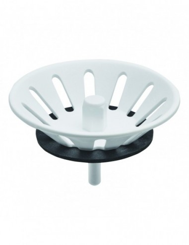 390800 142 00  Корзина для ручного ситечка для мойки 90 мм, д. 75 мм, белая Valentin Белый  - Вид №1