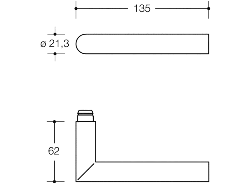 162.21PBR Дверная ручка (р-техник) HEWI System 162 | Polyamid  - Вид №3
