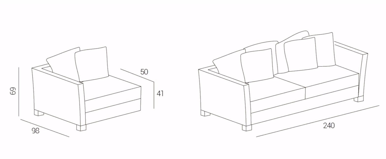 Dall'Agnese 3-х местный тканевый диван со съемным чехлом sun-id-1377863 - Вид №2
