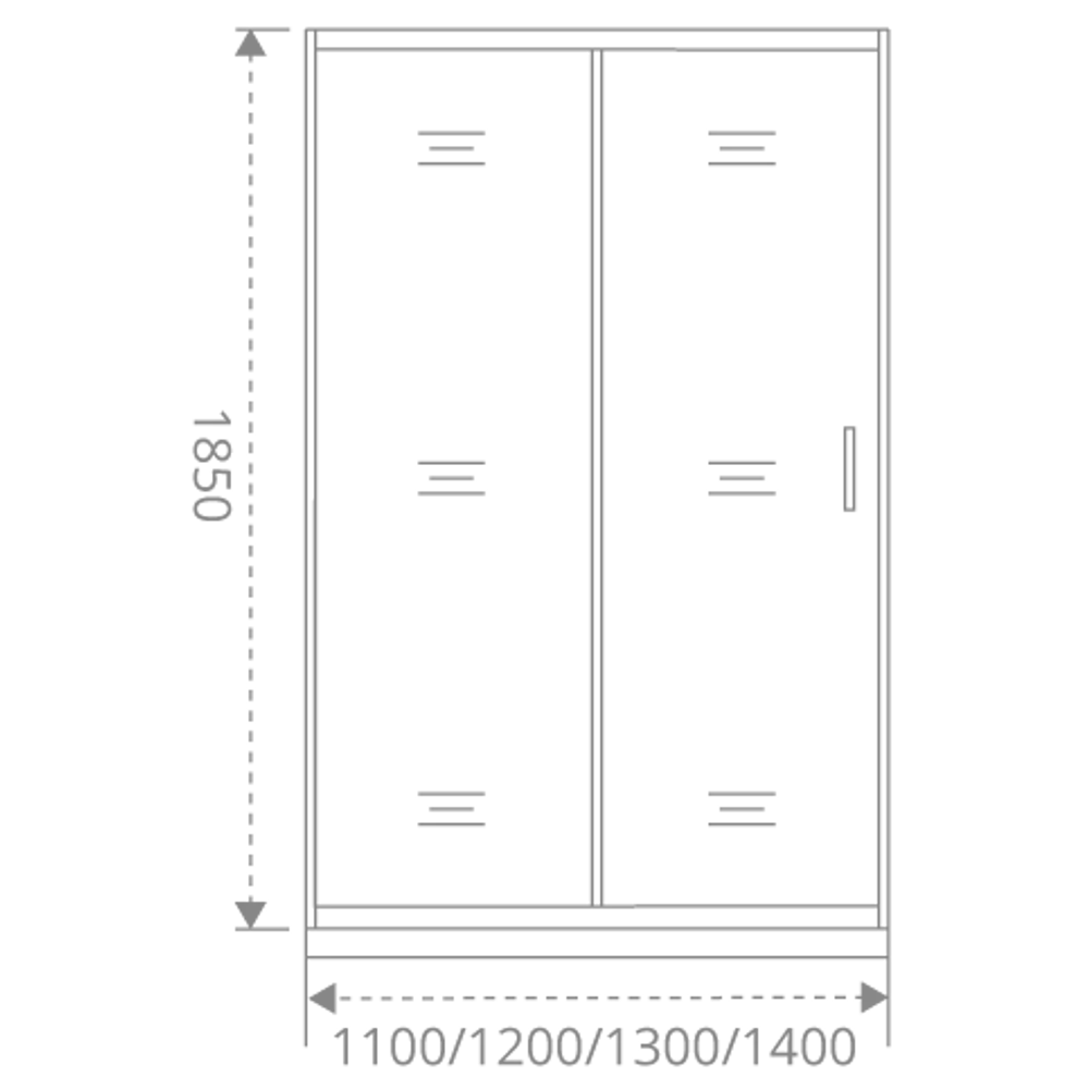 Душевая дверь в нишу Makiato WTW-140-C-WE, 185x140 см хромированный профиль прозрачное стекло раздвижная 84541142 STLM-2115597 Santreyd - Вид №6