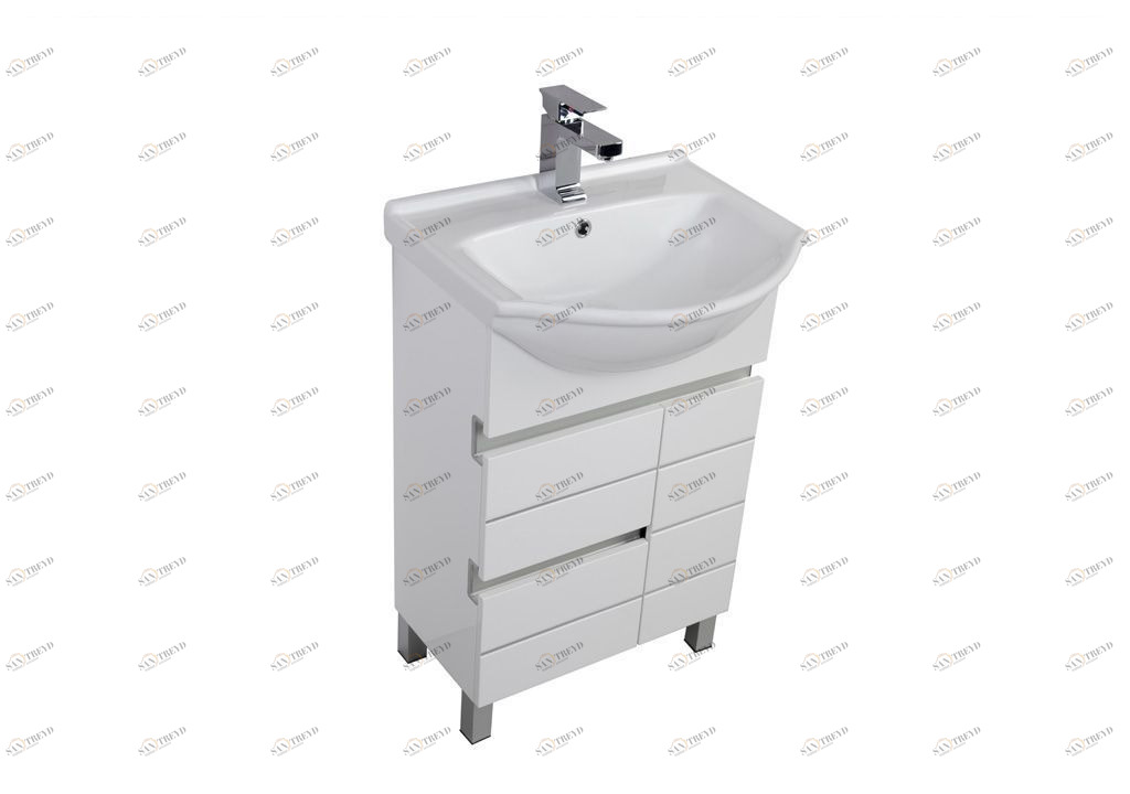 Тумба под раковину Aquanet Доминика 55 белый sun-id-276027