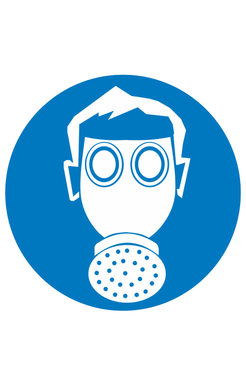 68495 Знак "Работать в средствах индивидуальной защиты органов дыхания"  Предписывающие знаки размер 100 х 100 мм Спецодежда 