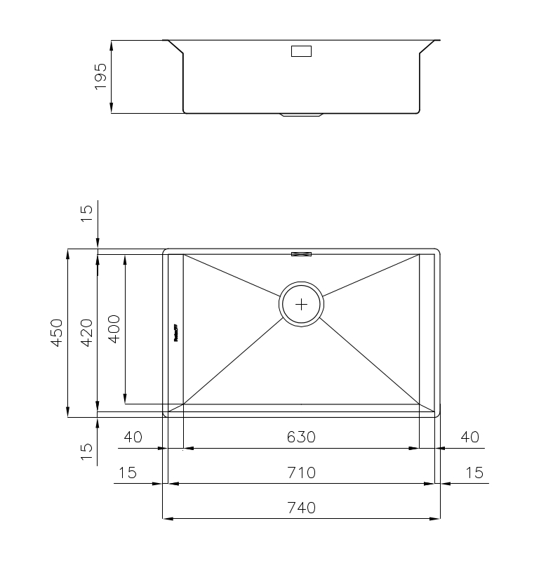 1404800 Мойка GK 1404 800 Fosterspa  - Вид №1
