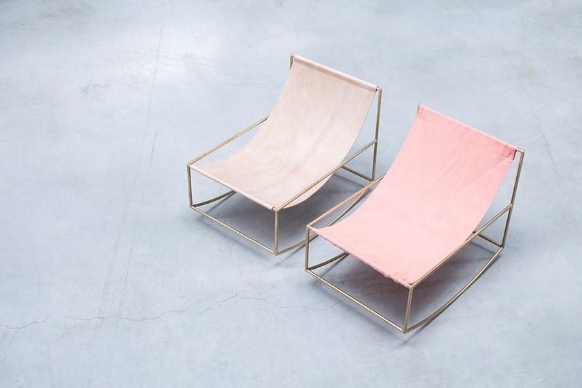 valerie_objects Кресло-качалка из латуни с подлокотниками  V9018019  - Вид №14