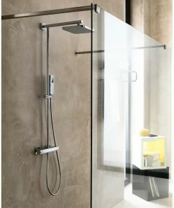 Nobili Rubinetterie Настенная душевая стойка с ручным душем с верхним душем Loop Lp90030/30cr