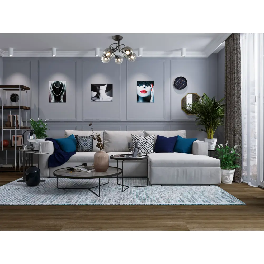 Плед «Granada» 200х220 см микрофибра цвет синий BELEZZA STLM-2084656 - Вид №4