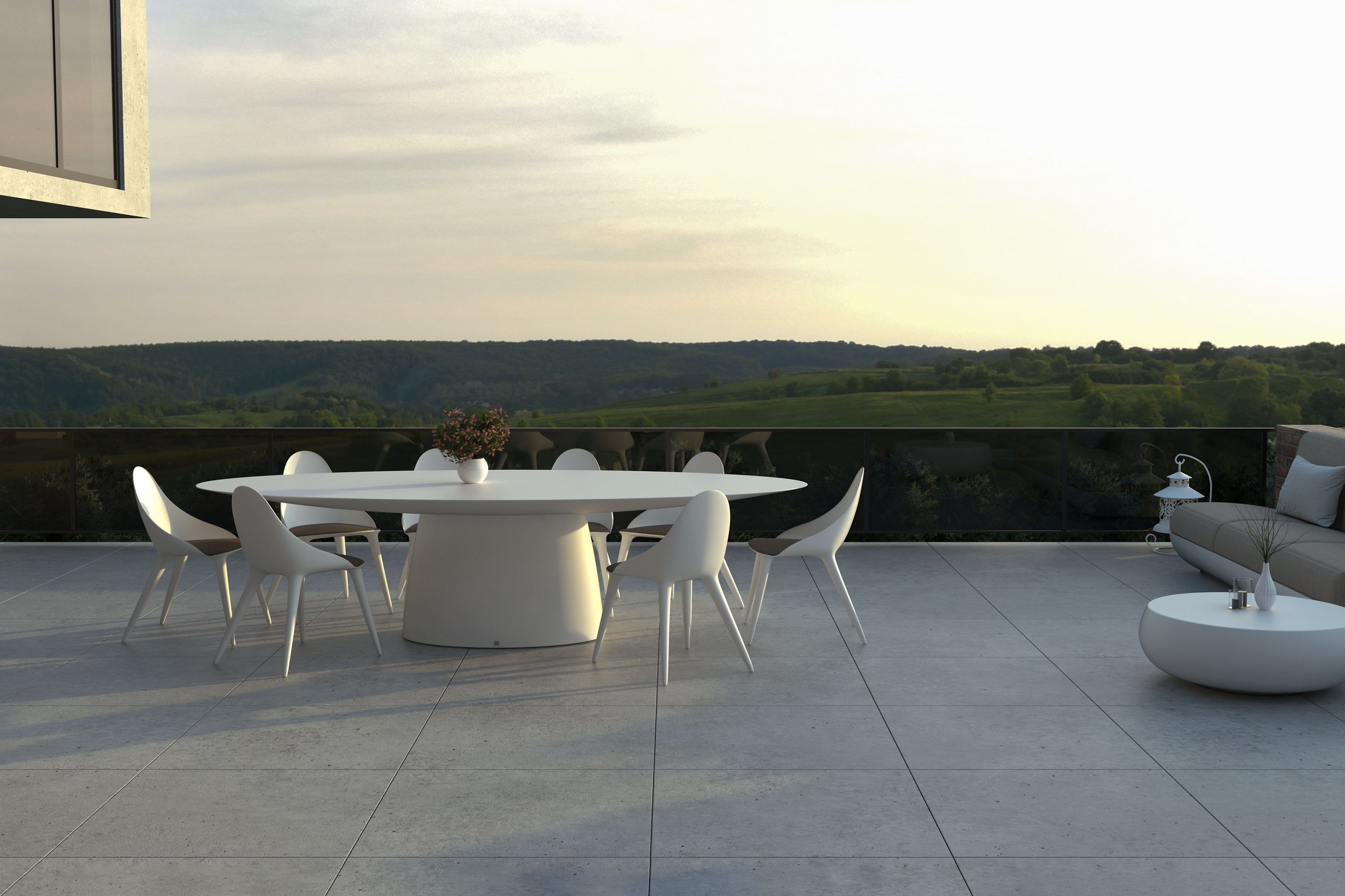 Овальный садовый стол из стекловолокна GANSK MAGNA ARCH-00086443 - Вид №2