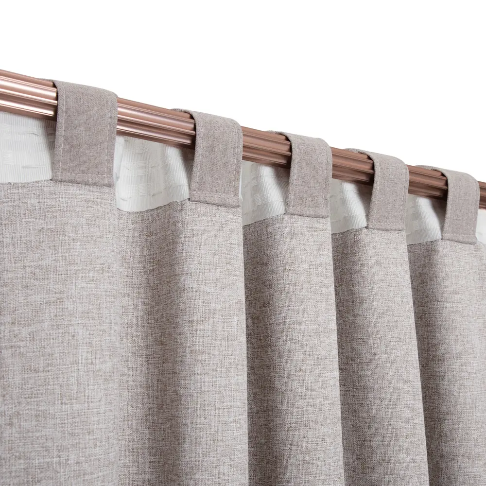 Штора на ленте Ника 200x270 см цвет бежевый СТОЛИЦА ТЕКСТИЛЯ STLM-2144091 - Вид №7