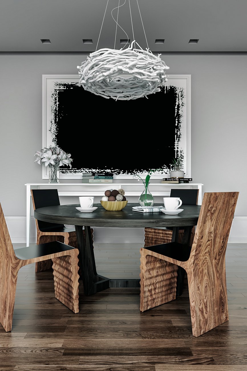 Стул деревянный 85х57 см беленый дуб Wave 2 ODINGENIY ДИЗАЙНЕРСКИЕ 178400 Бежевый  - Вид №1