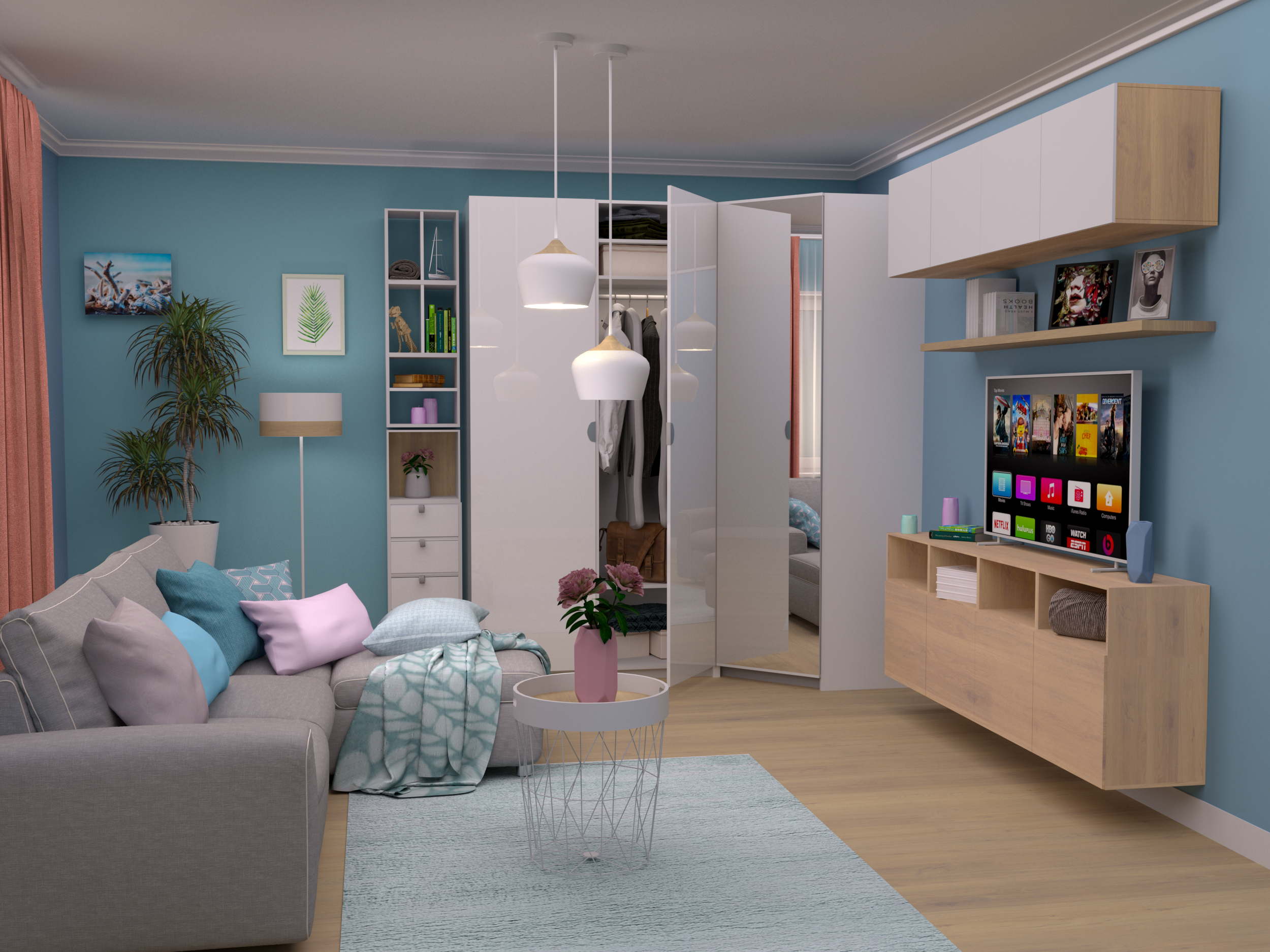 18662993 Штанга выдвижная для углового шкафа Лион 50 см сталь цвет хром STLM-0011927 Santreyd  - Вид №2