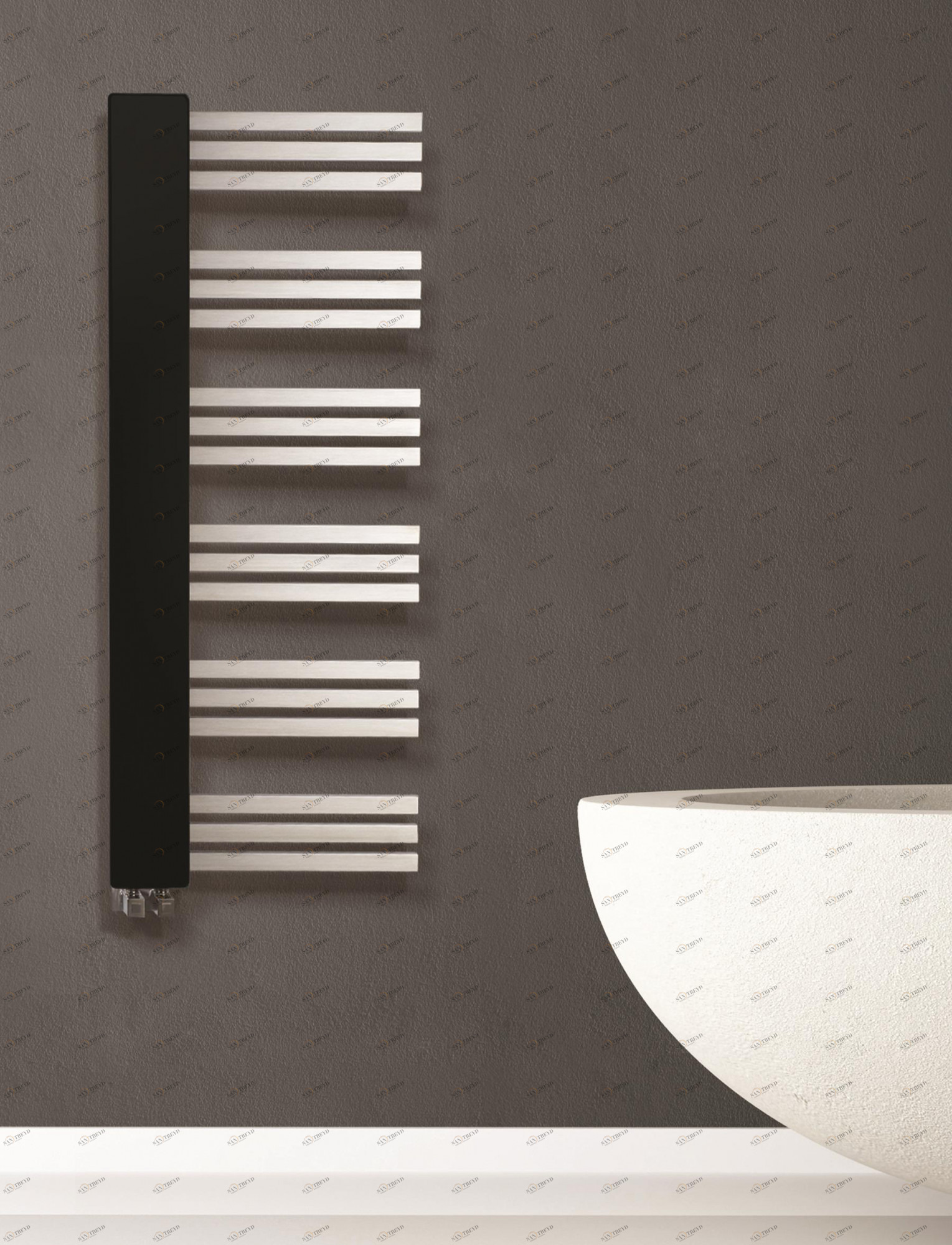 Полотенцесушитель Hammam DAPHNE Glass  комбинированный; электрический или водяной Стекло 