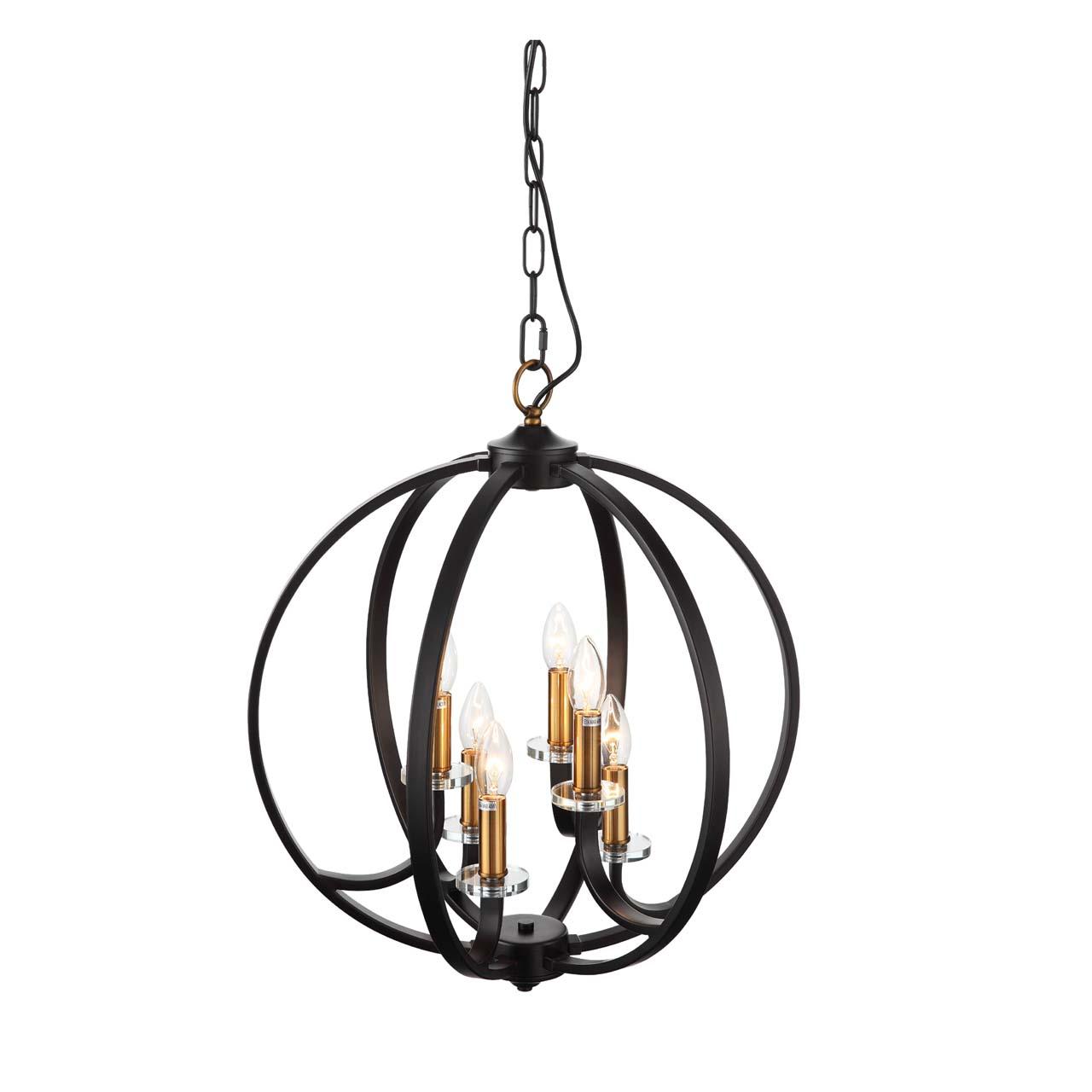 Подвесной светильник металлический 57х50 Pianetta SL1013.423.06 ST LUCE ДИЗАЙНЕРСКИЕ, ПОД СТАРИНУ 00-3890195 Черный  - Вид №1
