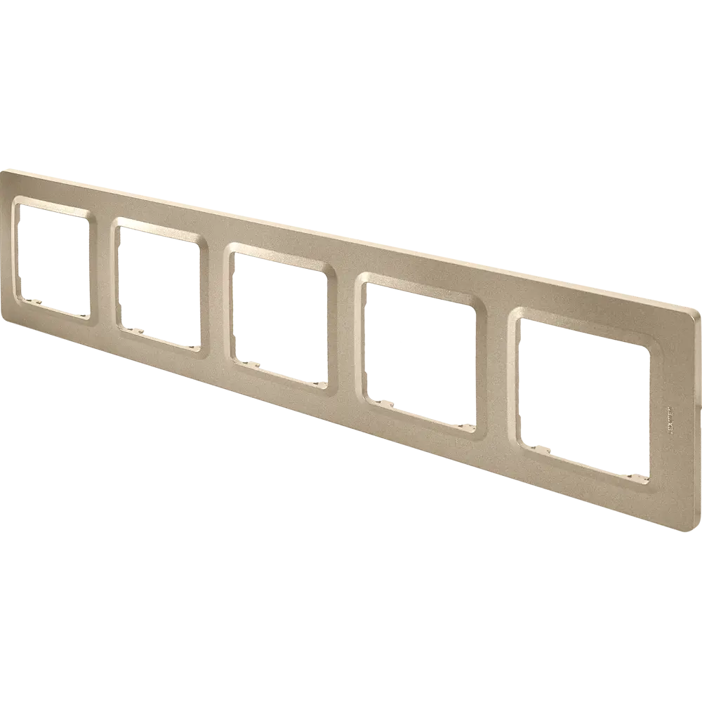 LEXMAN LILIAN — универсальная рамка для розеток, 5 постов, цвет Шампань 86761617 STLM-1469867 - Вид №1