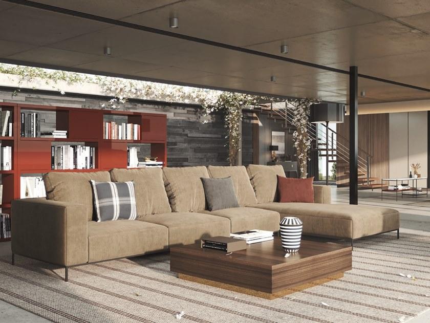 PRADDY Бархатный диван с шезлонгом  Ml348  - Вид №2