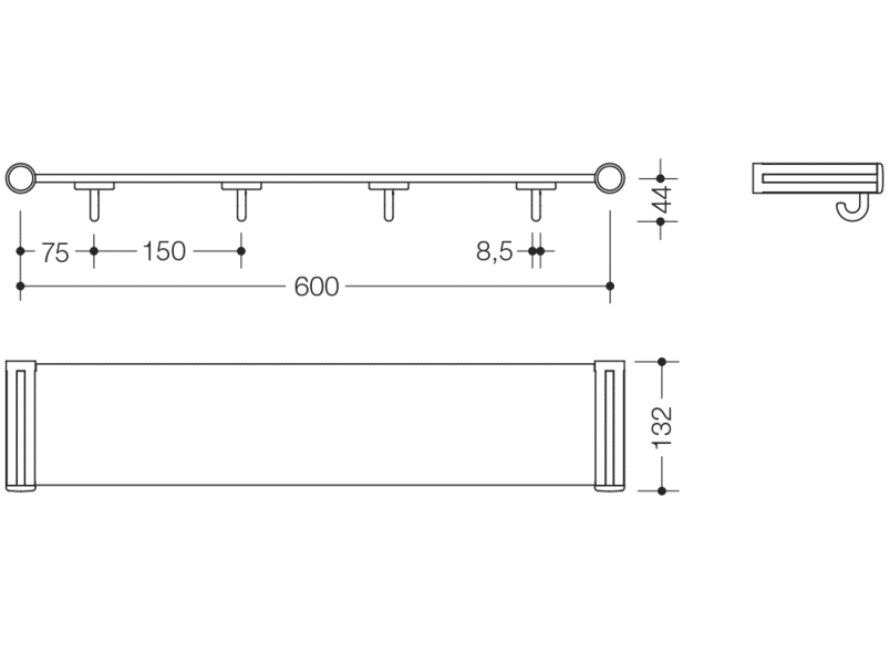 800.03.403 Полка с крючком HEWI Kids - Вид №7