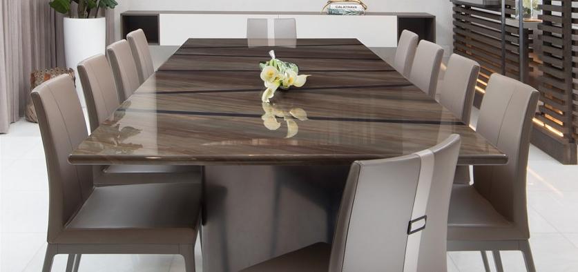 MORADA Прямоугольный обеденный стол из металла и мрамора  Trilogy dt  - Вид №3