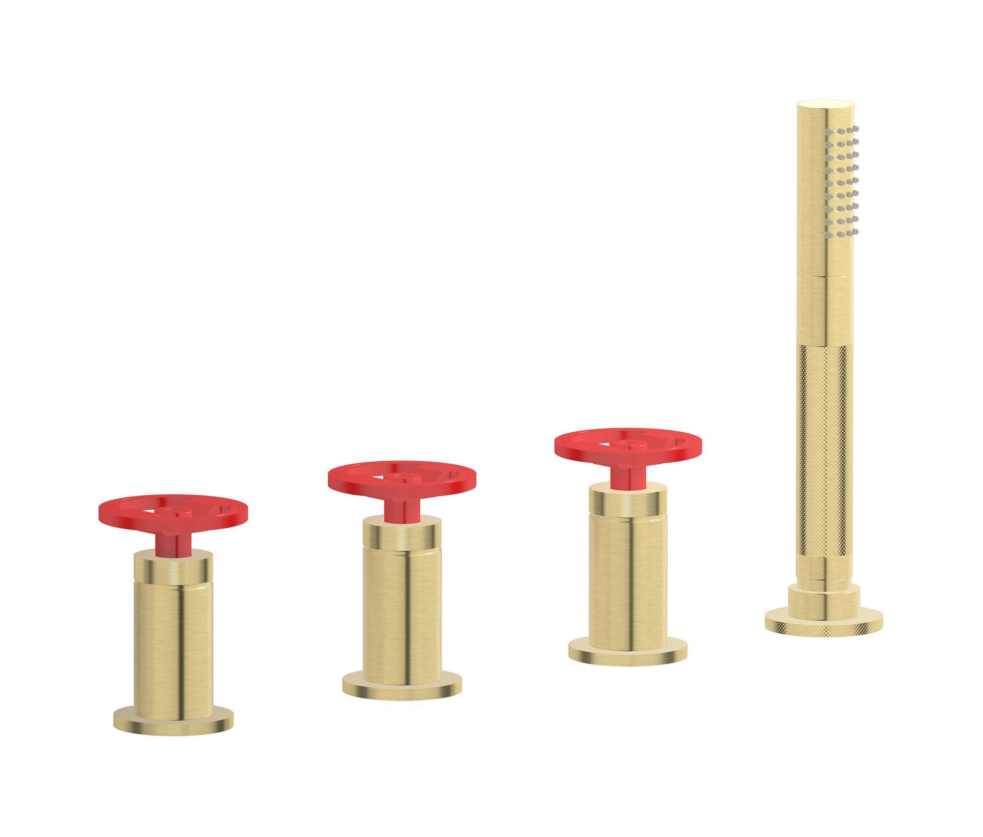 Смеситель для ванны с 4 отверстиями и ручным душем IB Bold ARCH-00153164 - Вид №9