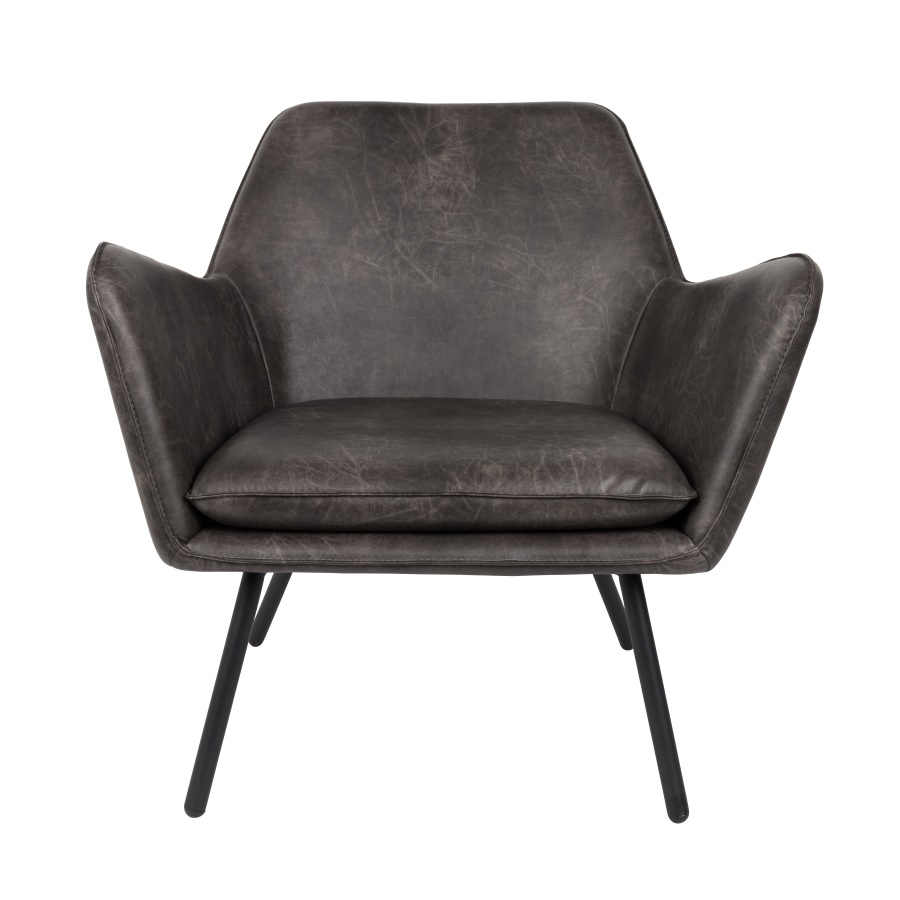 Лаунж кресло Bon темно-серое White Label Living 3100041 - Вид №7