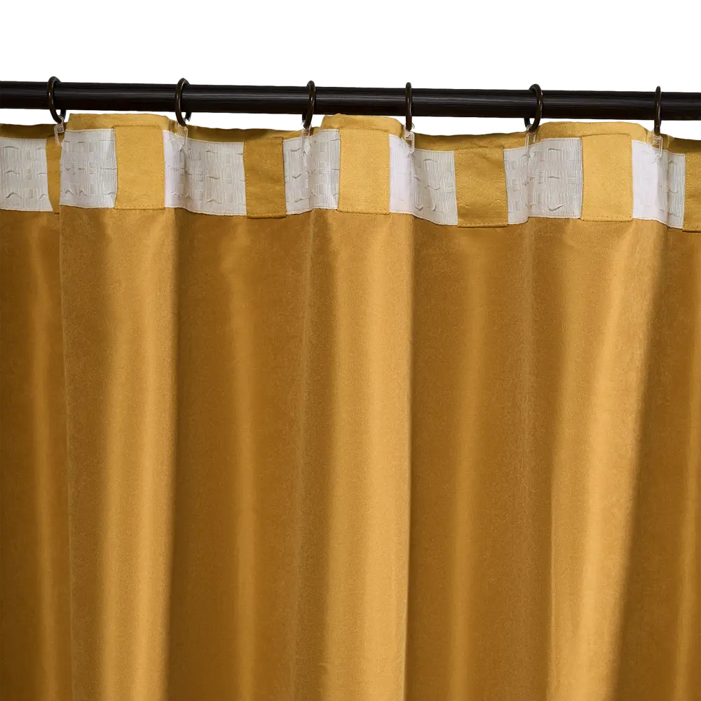 Штора KREAFORTA Manchester: бархатный жёлтый занавес 200x280 см 89401550 STLM-1568296 - Вид №3