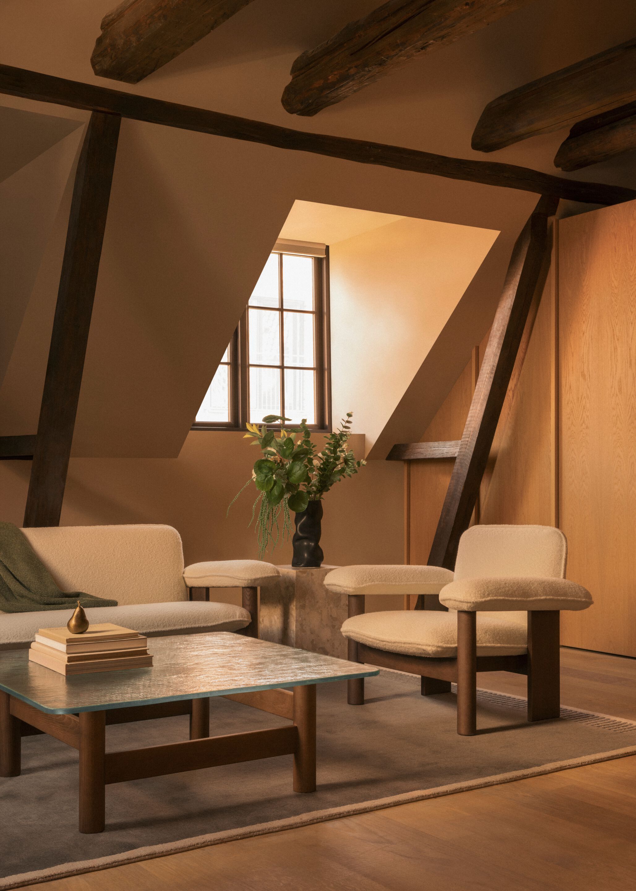 Квадратный деревянный и стеклянный журнальный столик Audo Copenhagen Бразилиа ARCH-00029274 - Вид №8