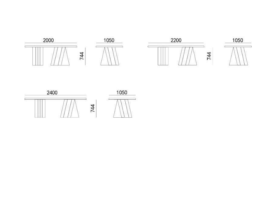 Прямоугольный деревянный обеденный стол HC28 maison TAO ARCH-00113835 - Вид №2