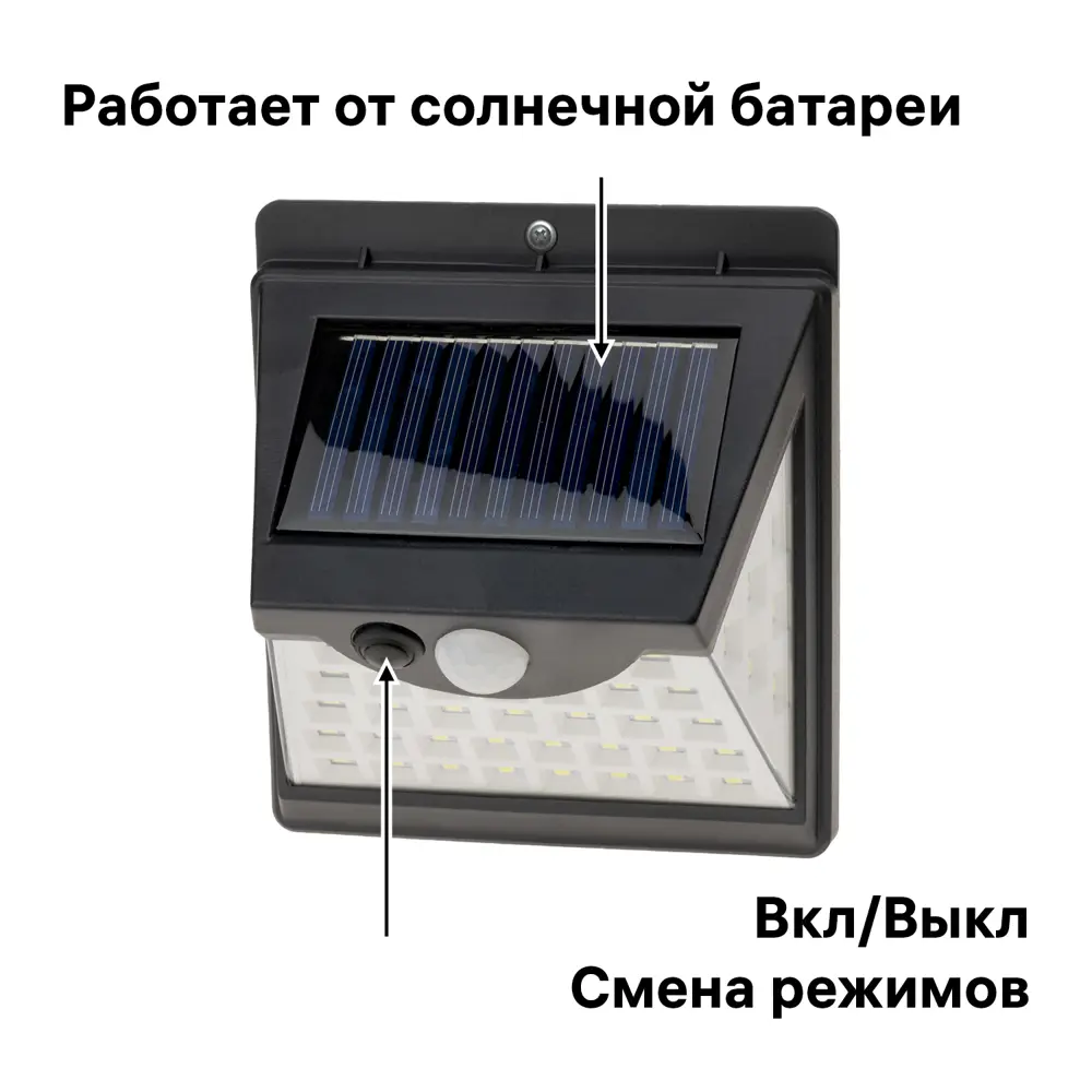 Светильник светодиодный уличный Duwi Solar LED на солнечных батареях 8Вт 6500К 330Лм IP65 датчик движения черный 83972974 STLM-2157102  - Вид №7