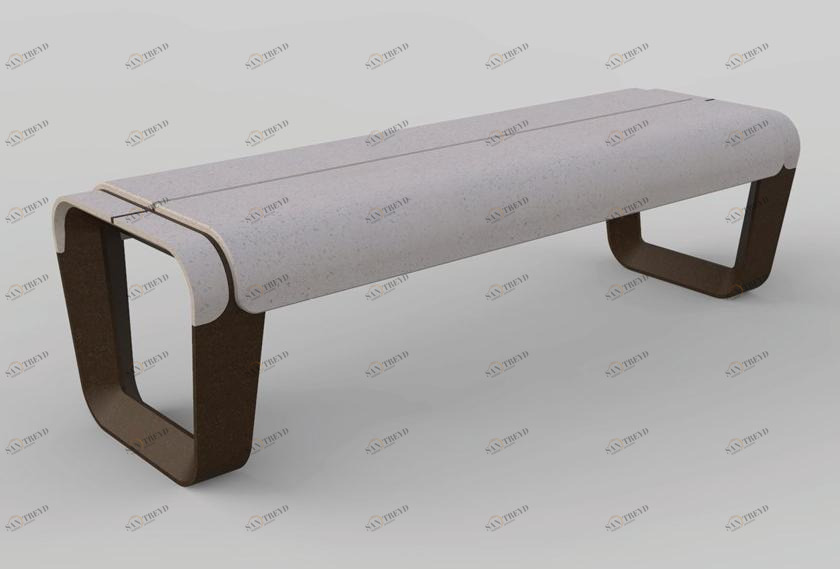 Manufatti Viscio Скамейка из композитного материала в современном стиле без спинки Key sun-id-1432765