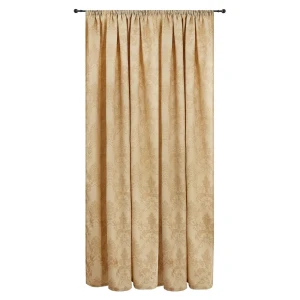 Штора на ленте «Полли» 160х260 см жаккард цвет золотой