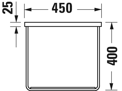 0031124600 DuraSquare Консоль металлическая подвесная **
Черный матовый Black Matt Duravit - Вид №4