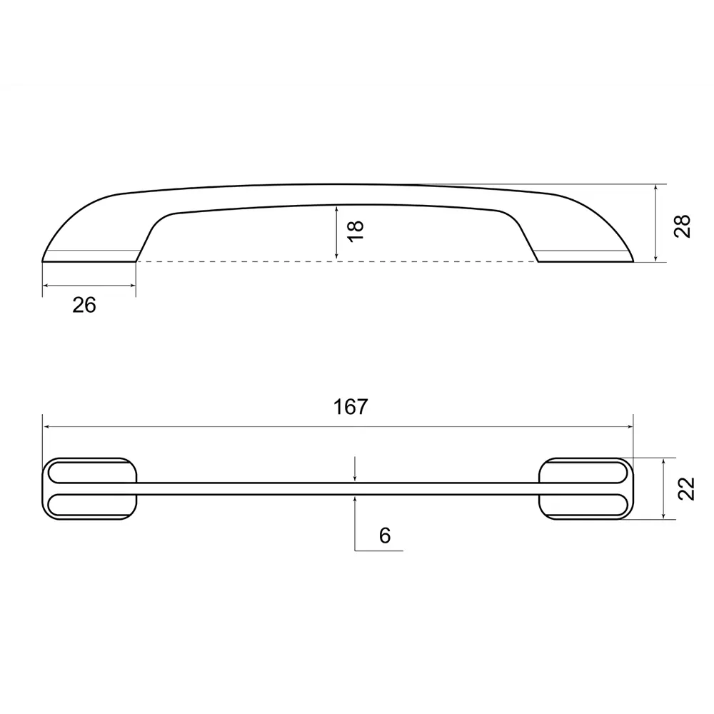 86899280 Ручка-скоба мебельная Assistente ЦАМ 128 мм цвет графит STLM-1010072 PALLADIUM  - Вид №2