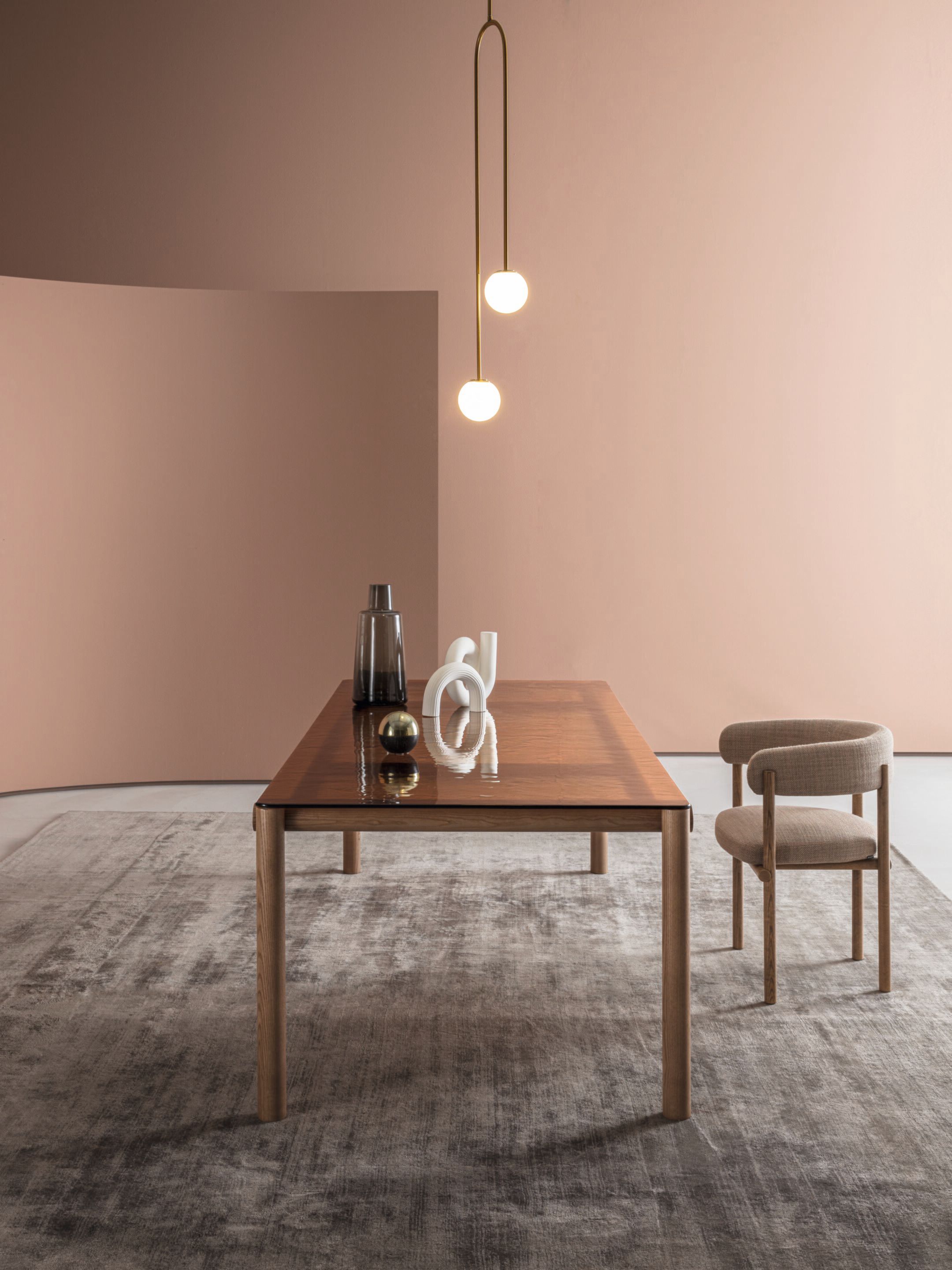 Прямоугольный стол с отожженной стеклянной столешницей Alf DaFrè POLS ARCH-00016748