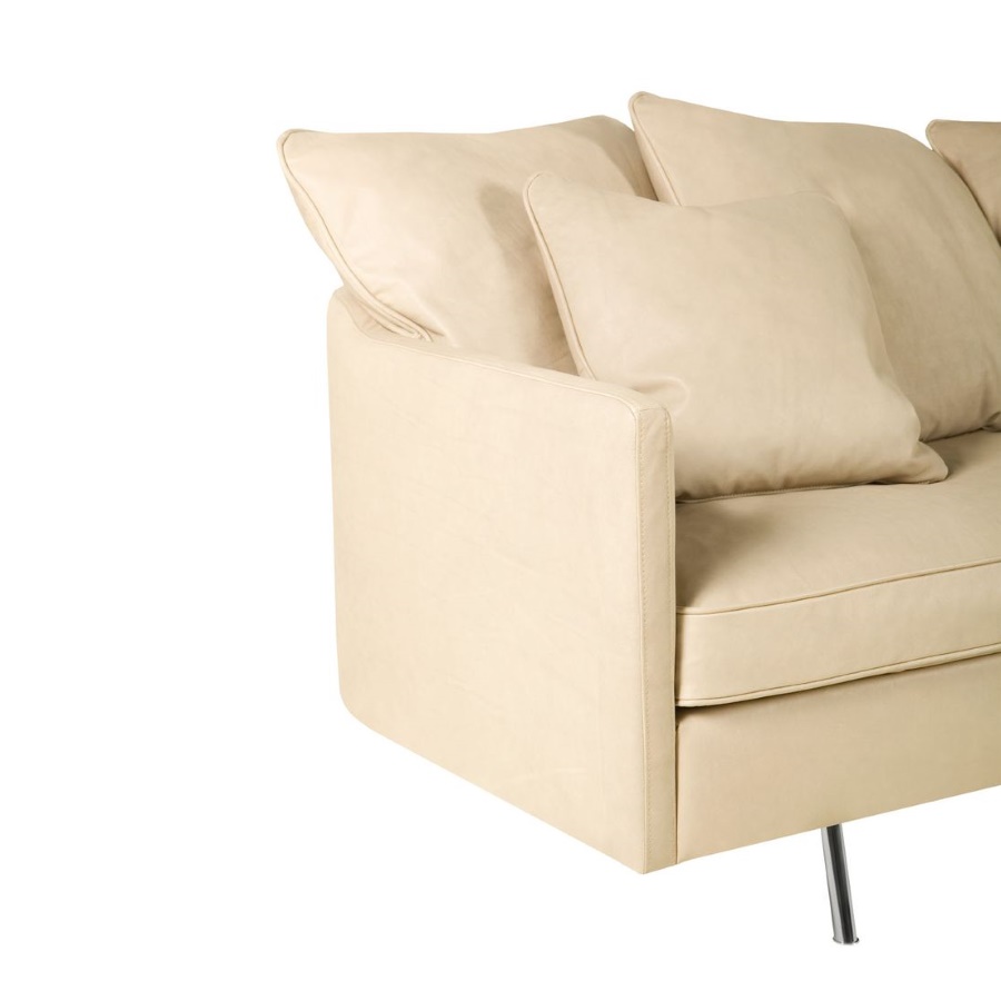 Диван Julia, трехместный, молочный, обивка Aniline Sits S1270 - Вид №6