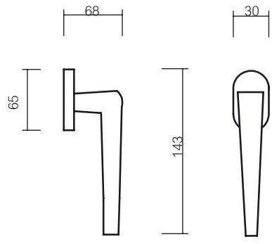 Pasini Оконная ручка из латуни dk Gamma 3108 - Вид №1