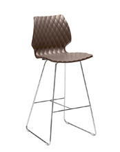 Uni 391 Барный стул на стальной раме салазок, корпус из полипропилена. Et al. Uni