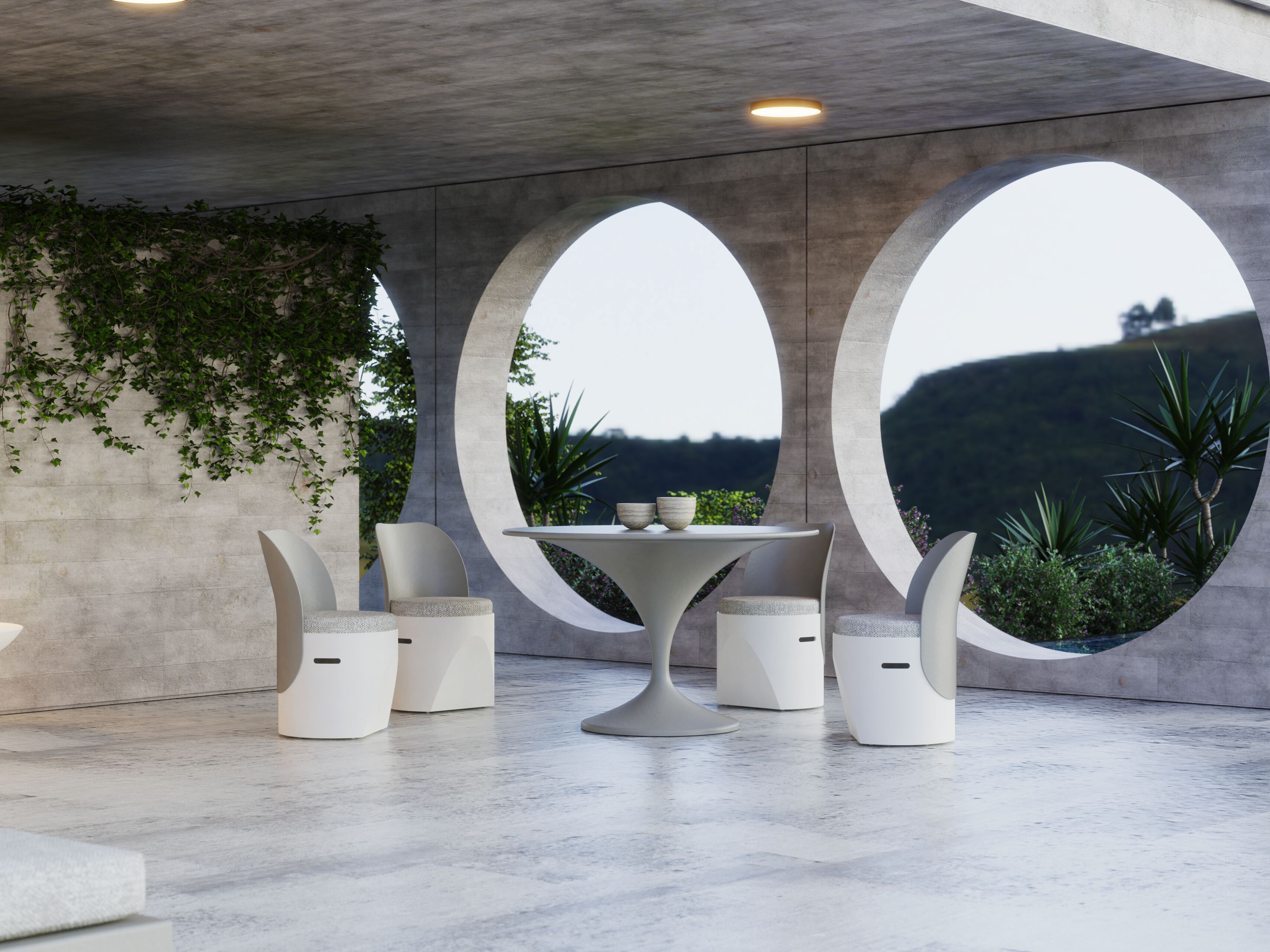 Круглый стол из стекловолокна GANSK CHARM ROUND ARCH-00146943 - Вид №2