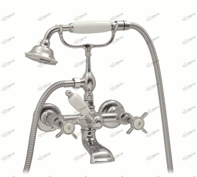 BLEU PROVENCE Смеситель для ванны настенный из латуни с ручным душем Rubinetti per vasca Rv110