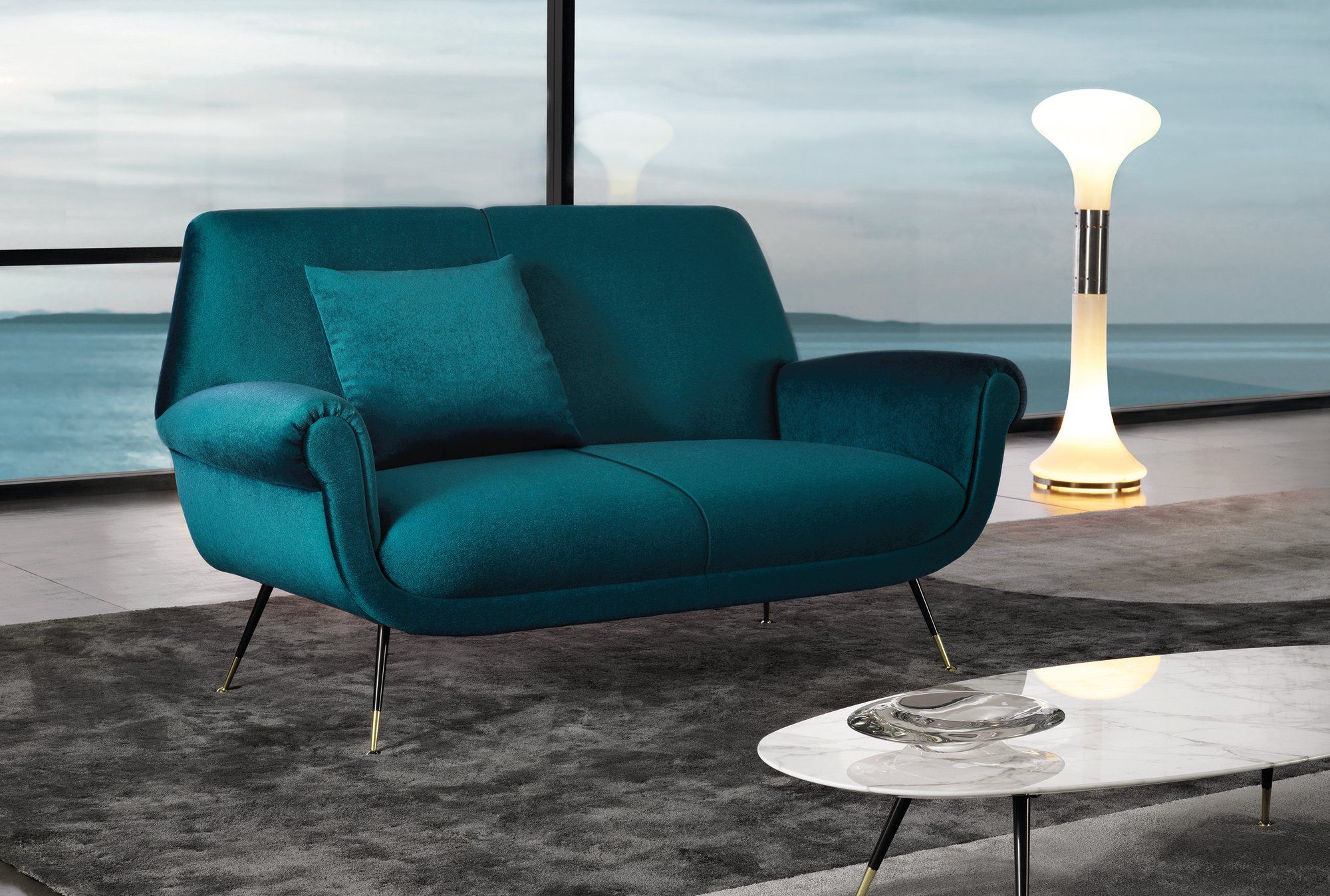 Изогнутый диван из ткани Minotti Albert &amp ARCH-00048168 - Вид №7