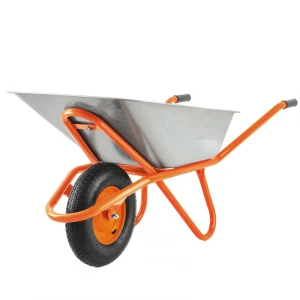 Садовая тачка Строймаш 1 колесо нагрузка до 200 кг 90 л оцинкованная сталь