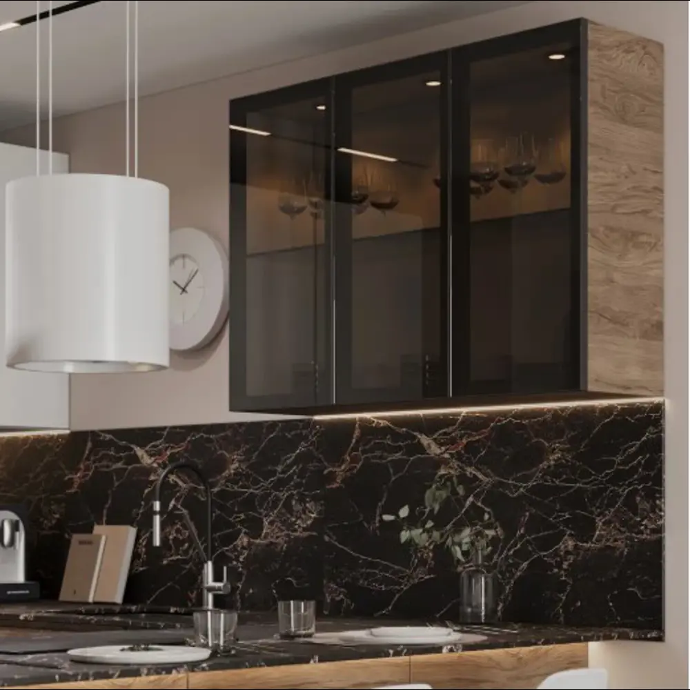 Столешница кухонная Мрамор 120x60x1.6 см HPL-пластик цвет черный Santreyd STLM-2185078 - Вид №10